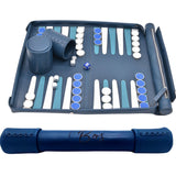 DARK BLUE WITH RESIN BRASS RINGED CHECKERS