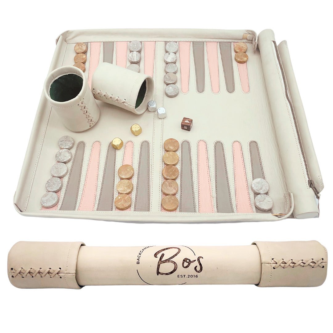 CREAM WITH MARBLE CHECKERS