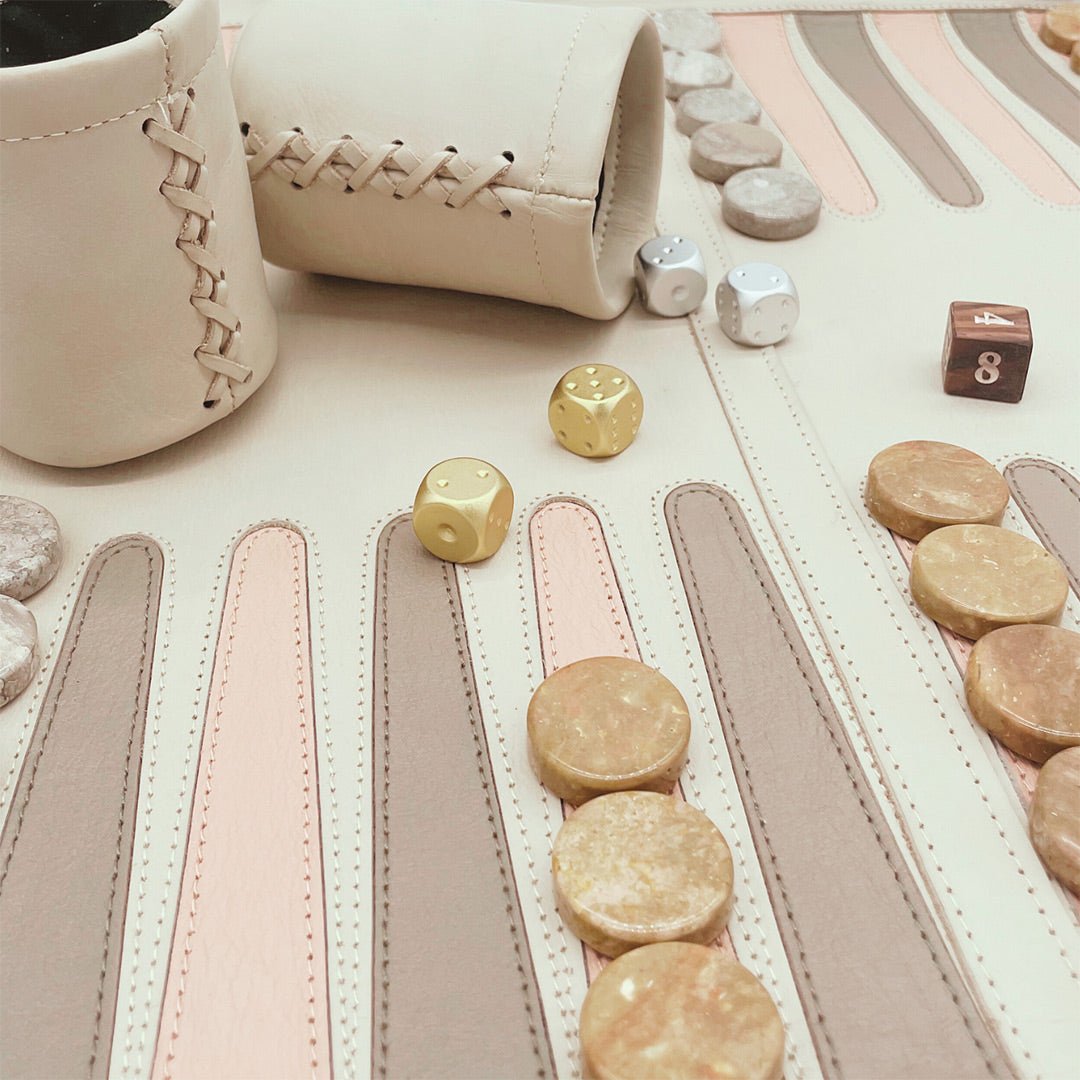 CREAM WITH MARBLE CHECKERS