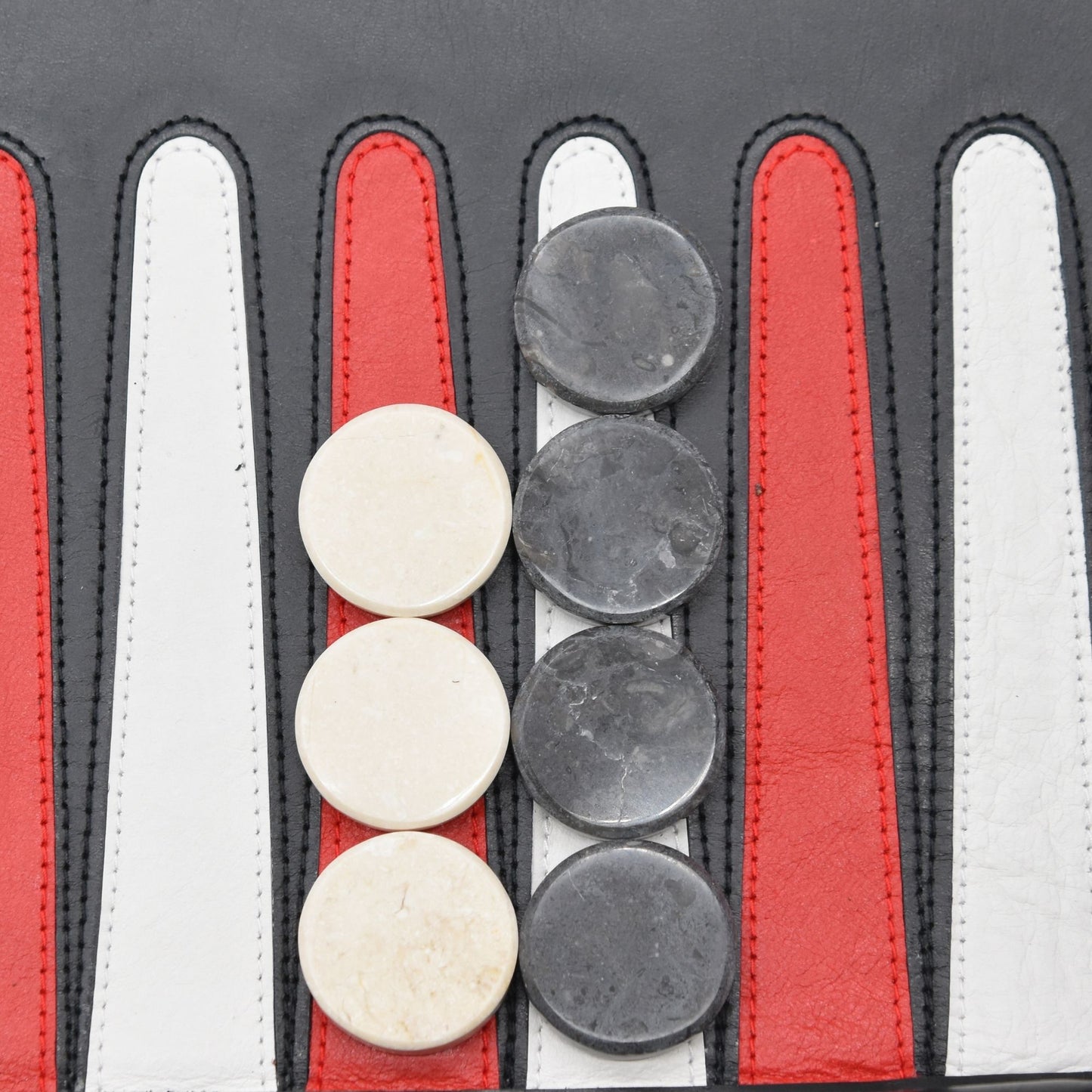 BLACK WITH MARBLE CHECKERS