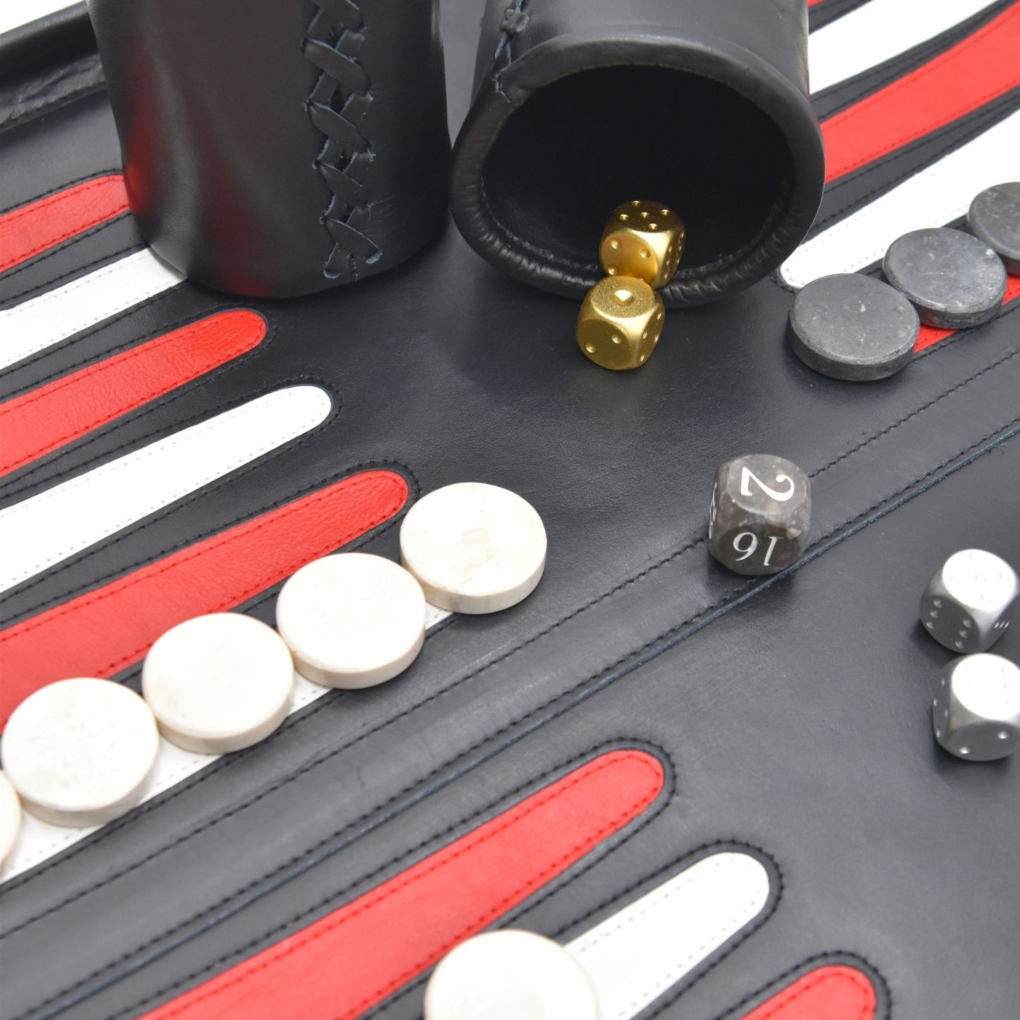 BLACK WITH MARBLE CHECKERS