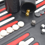 BLACK WITH MARBLE CHECKERS