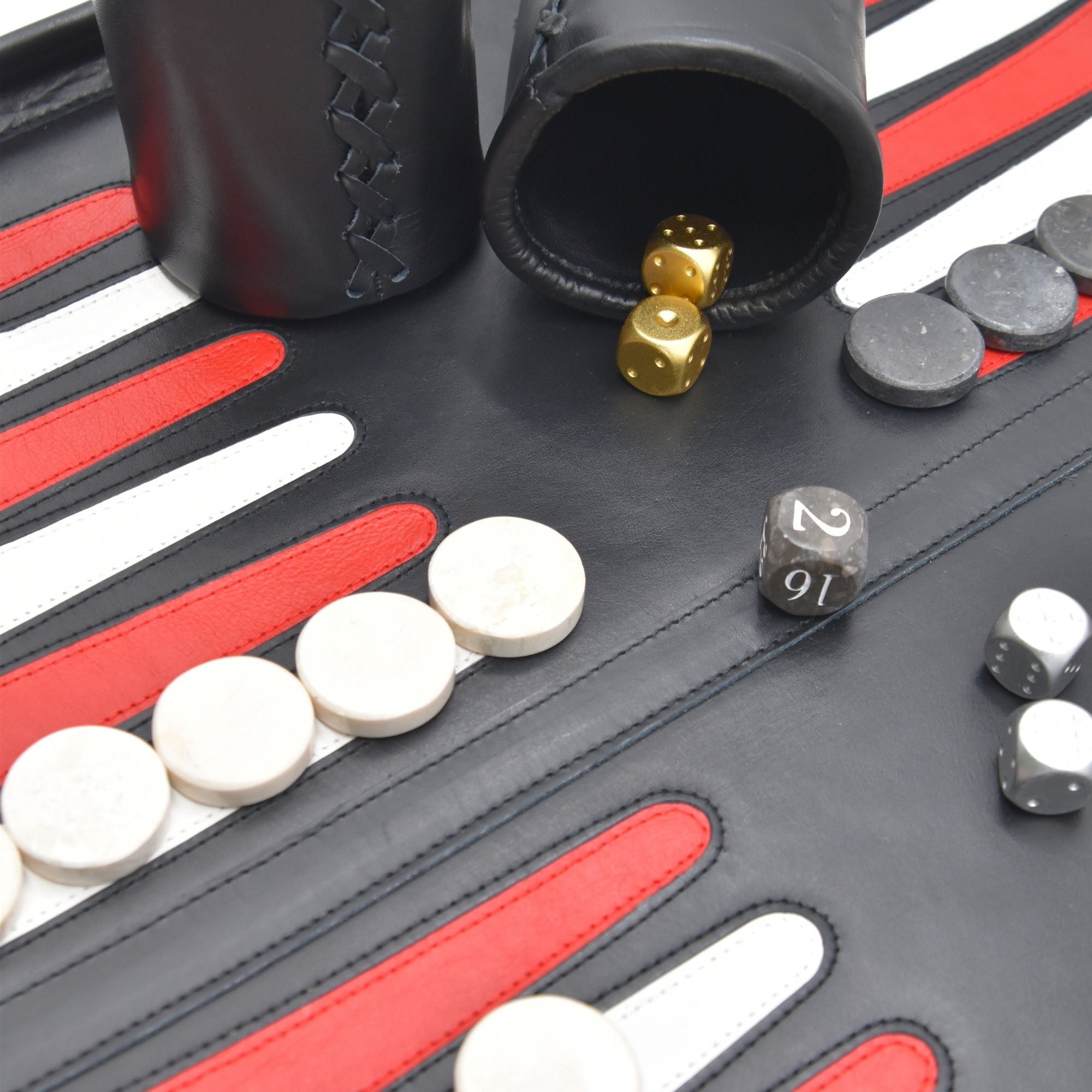 BLACK WITH MARBLE CHECKERS