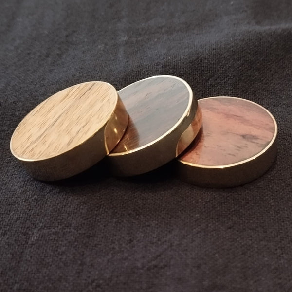 Wood and  Brass  backgammon Checkers