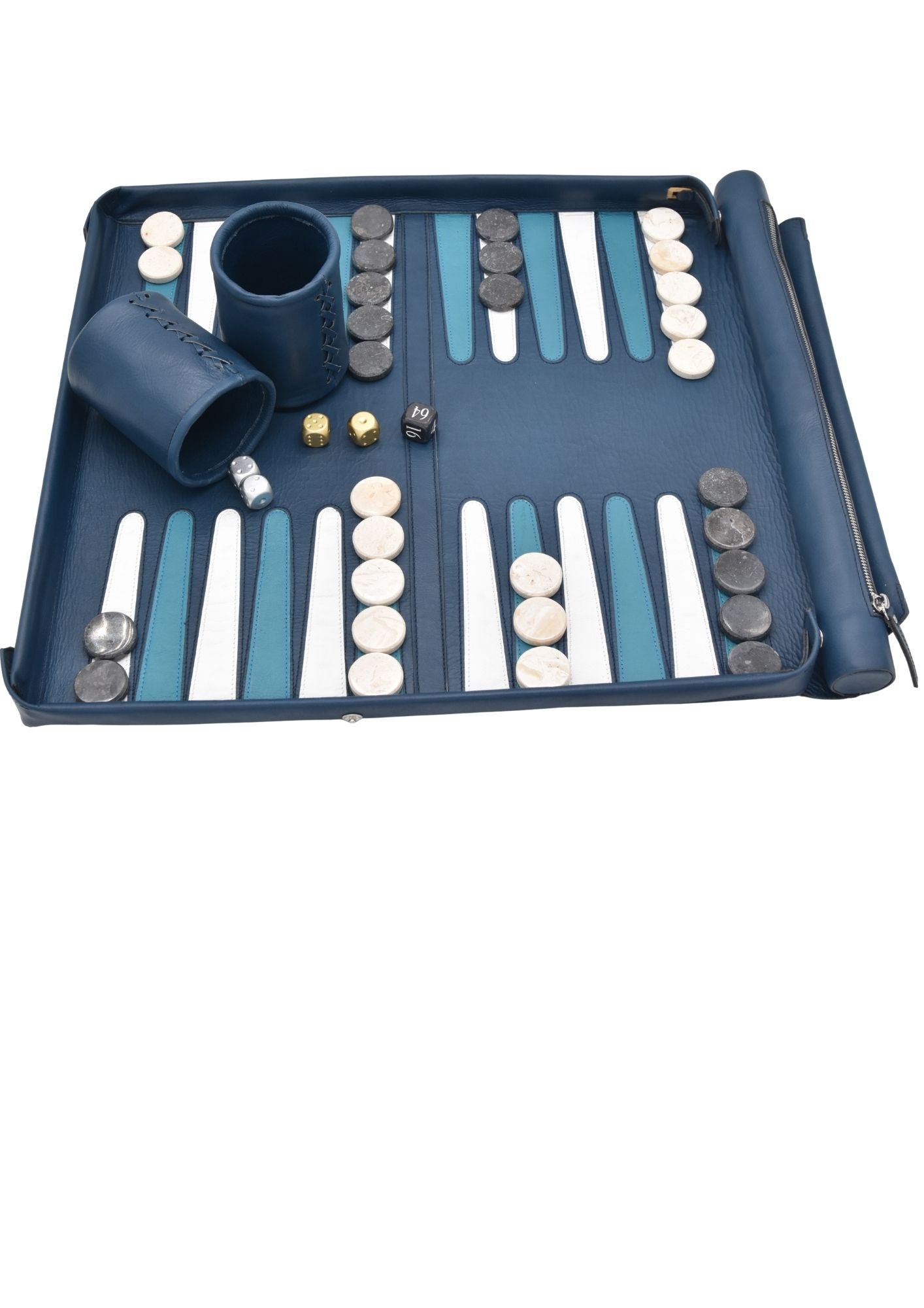 DARK BLUE WITH MARBLE CHECKERS