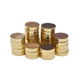 DOLLAR BILL GREEN WITH WOOD BRASS RINGED CHECKERS