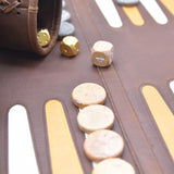 BROWN WITH MARBLE CHECKERS