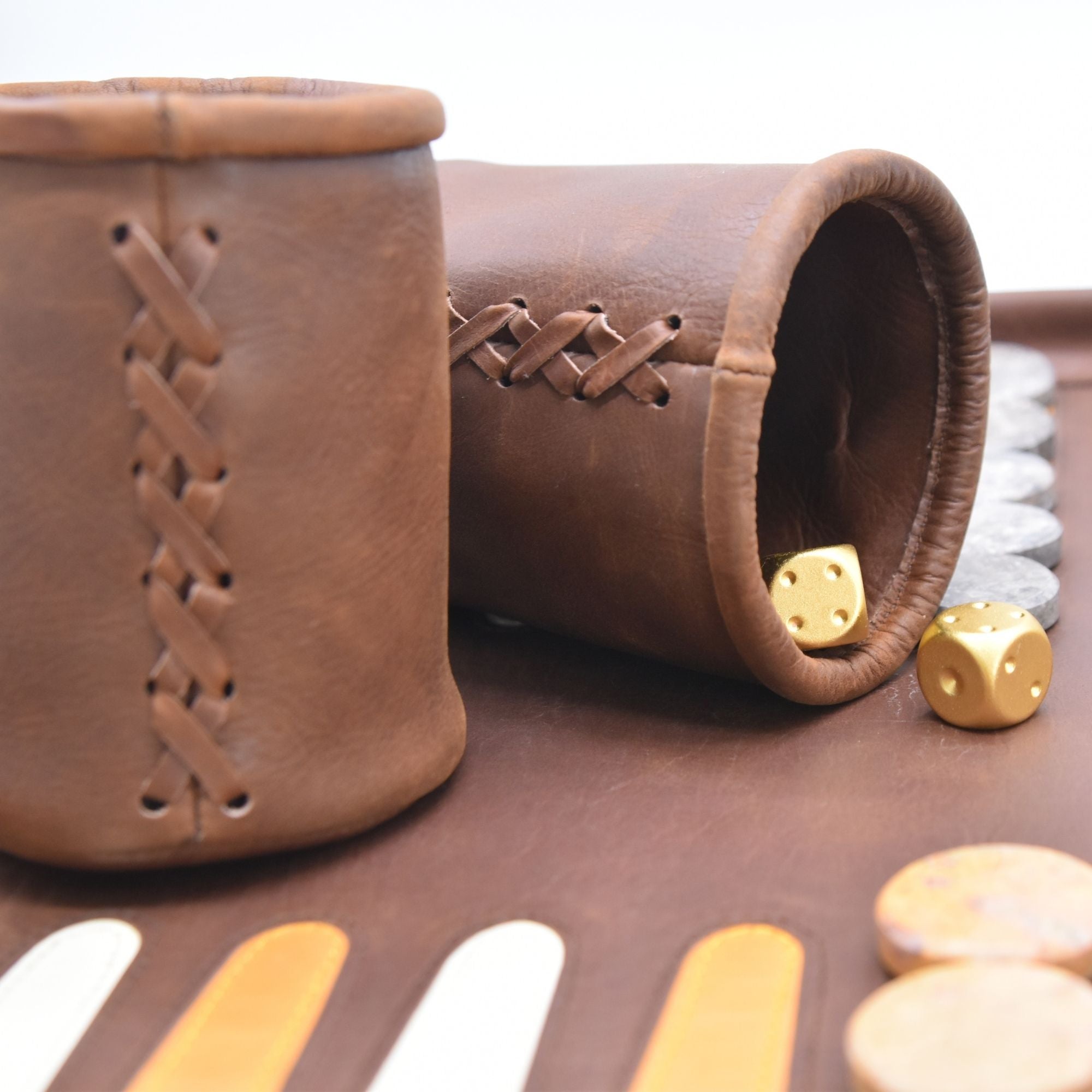 BROWN WITH MARBLE CHECKERS