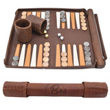 BROWN WITH MARBLE CHECKERS