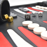 BLACK WITH MARBLE CHECKERS