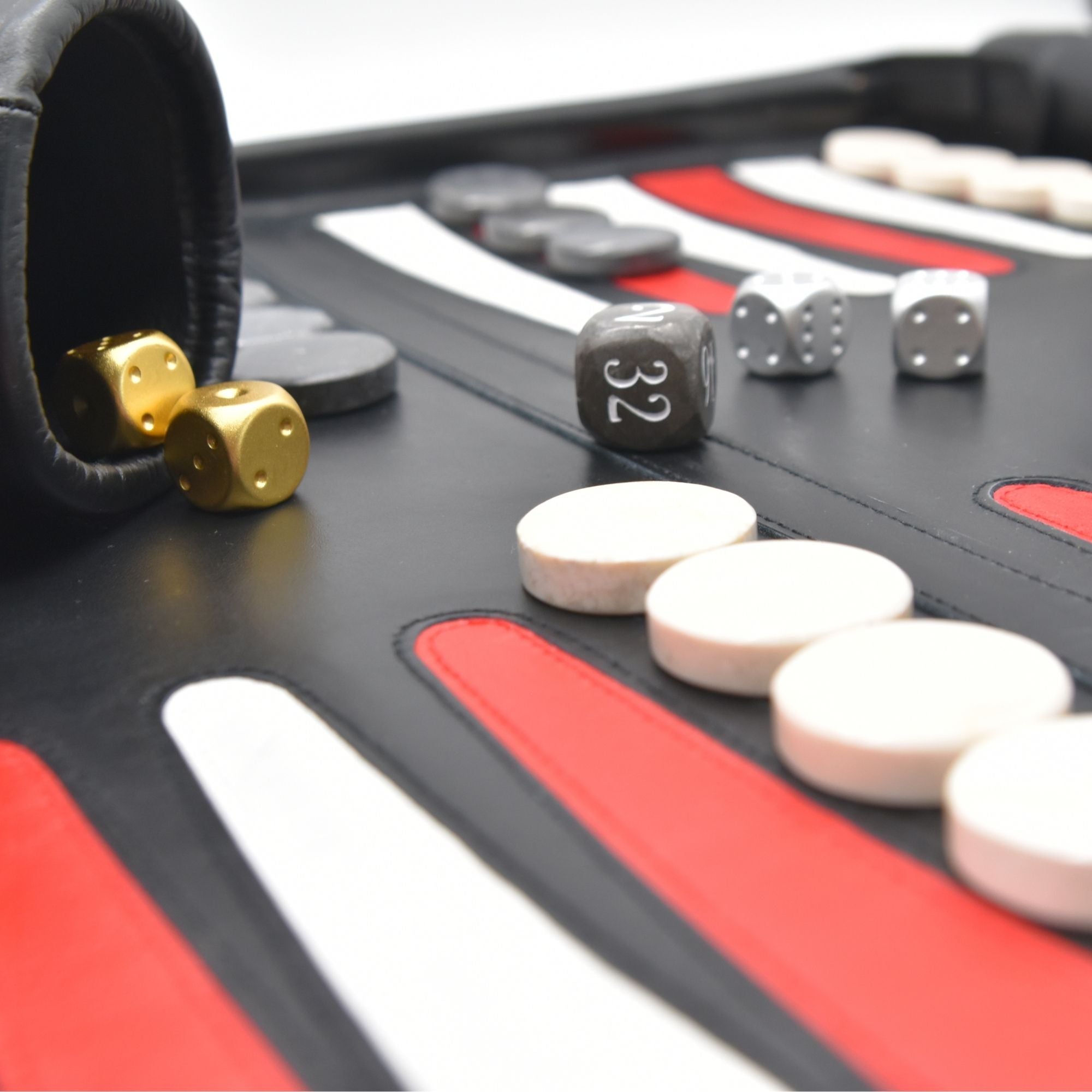 BLACK WITH MARBLE CHECKERS