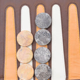 BROWN WITH MARBLE CHECKERS