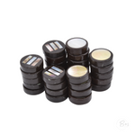 Checkers - Resin Mother of Pearl - Round & Stripe
