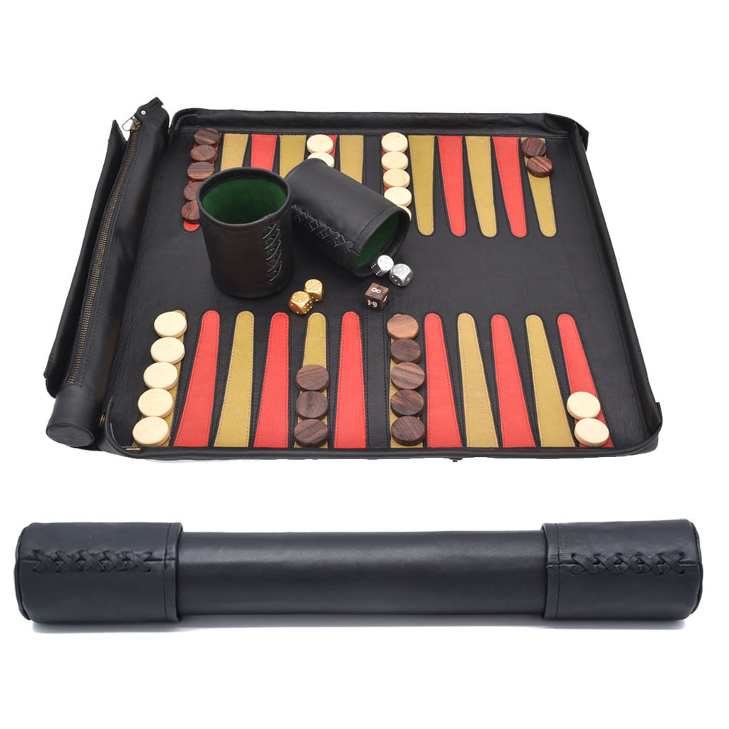 Travel Backgammon | Black | Wood Checkers