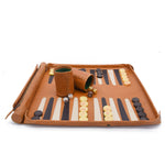 Travel Backgammon | Tan Wood Checkers