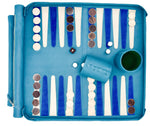 marine blue ocean feel backgammon board customi made.