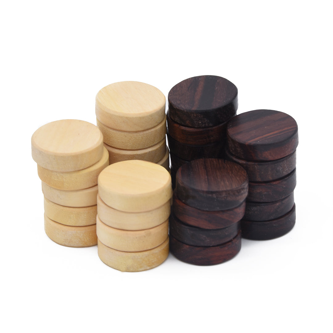 Travel Backgammon | Tan Wood Checkers